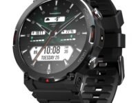 CrossBeats Everest 2.0 2026 Smart Watch for Men 1.43" True AMOLED, Always ON Display Bluetooth Calling Rugged Outdoor Flash Light Upto 15 Days Battery Life Smartwatch 100+ Sports Mode (Black)