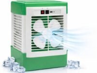 DRUMSTONE ( 2026 Brings 10 Years Warranty ) Portable Mini Air Cooler Rechargeable with 1.5L Tank, USB Powered Cooling Fan, Personal Desk Cooler for Home Office Travel, Battery Backup Cooler Fan