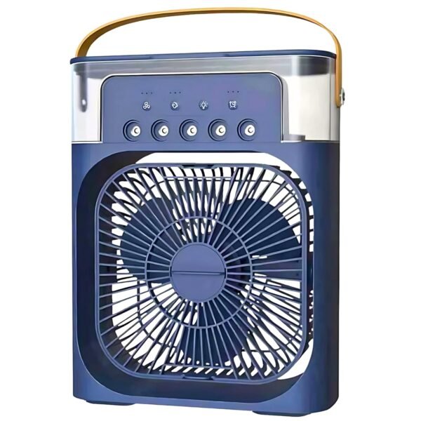 DRUMSTONE (Summer Exclusively 𝟭𝟬+𝟱 Year Warranty) Portable Air Cooler | Mini Air Conditioner Fan | USB-Powered Mist Fan with Water Tank | 3-Speed Cooling | 5 Spray Mist | 7 LED Colors