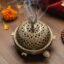 DSH Brass Incense Burner Tortoise Peacock Loban Dhoop Dani Aarti Brass Loban dhup Dani/Dhoop Dani Burner for Home Office Temple Puja