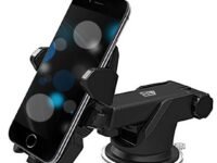 ELV Car Mount Adjustable Car Phone Holder Universal Long Arm, Windshield for iPhone 7/7Plus/6/6s/6Plus,Samsung,Sony,HTC - Black