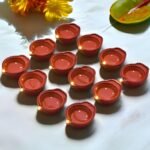 ERZA Water Sensor Diya for Home Decoration - 6 Pcs Electric Flameless & Smokeless LED Diya Lights, Candle for Home Decor, Diwali Festivals Decoration,Christmas,New Year, Festive(A)
