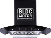 Elica 90cm 1425 m3/hr Filterless Autoclean Kitchen Chimney with BLDC Motor and 15 Years Warranty (WDFL 900 BLDC HAC LTW MS NERO)
