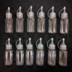 Empty Bottles for Rangoli Colors with Nozzle (12 Bottles Capacity 100gms each)