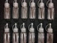 Empty Bottles for Rangoli Colors with Nozzle (12 Bottles Capacity 100gms each)