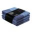 Encasa XO Cotton Kitchen Towel Set - Super Absorbent 70x45 cm Tea Towels & Dish Cloths for Washing Up, Drying Dishes, and Cleaning - Ultra Soft and Durable - Pack of 4 - Blue