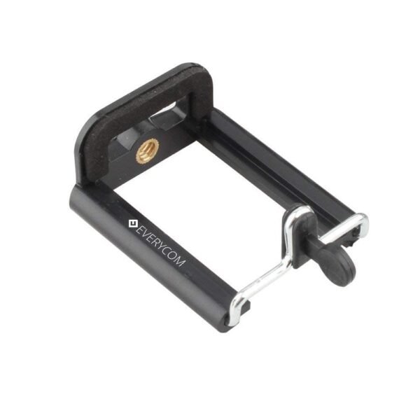 Everycom Tripod Phone Smartphone Mount Adapter Clip Holder Adjustable Bracket for Mini & Professional Tripod (Black)