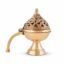FNF Creation Brass Dhuna Loban Burner Small Size | Round Dhooni Dhoop Dani Incense Burner | Table Top Brass Incense Holder for Loban, Pooja, Home Purification, Meditation & Traditional Decor