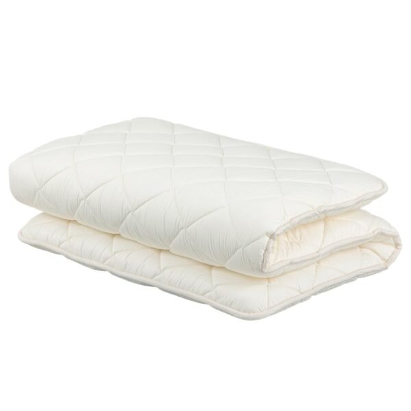 FULI Japanese Futon, Twin XL Size, White - Foldable Shikibuton Floor Bed - Medium Firm Quilted Cotton Sleeping Pad, Portable Roll-Up Japanese Floor Bed for Guests & Small Spaces