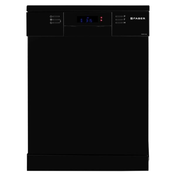 Faber 14 Place Free Standing Dishwasher|8 Wash Programs| LED Display| Adjustable Racks | Auto Power Wash| Child Lock | 2Yr Comprehensive & 10Yr Cavity Warranty |FFSD 8PR 14S, Black Finish