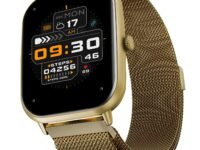 Fire-Boltt Ninja Call Pro Max Ultra Bluetooth Calling Smart Watch, 2.01" HD Display, 120+ Sports Modes, Health Suite, AI Voice Assistance, SpO2 Smartwatch for Men & Women - Gold Link