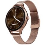Fire-Boltt Phoenix Air Smart Watch 1.26” Round Display, Rotating Button, Wireless Charging, Ultra Lightweight Metal Body, Bluetooth Calling, Smartwatch with Silicone & Mesh Steel Straps Rose Metal