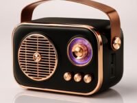 Fire turtle Vintage Bluetooth Wireless Speaker | 10W RMS Loud Sound | Retro Design with Type-C Charging, 8H Battery Backup, USB & AUX Input, Portable Home &