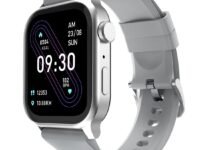 Fire‑Boltt Rise Smart Watch 1.85″ HD Display with Bluetooth Calling, AI Voice Assistant, Rotating Crown, SpO2 & Heart Rate Monitor, 120+ Sports Modes,IP67 Waterproof Smart Watch for Men & Women - Grey