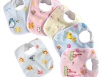 First Kick Fastdry Bibs - 6pcs Baby Bibs for 6 to 12 Months new Born Baby 0 to 6 Months Water Resistant Bibs Soft Cotton bib Infant Apron