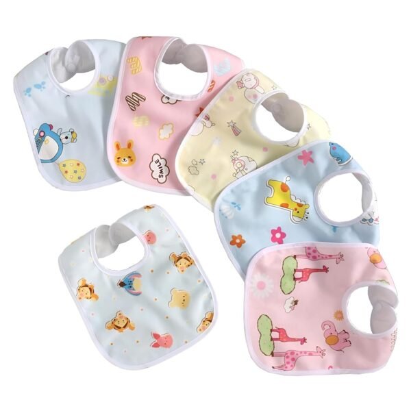 First Kick Fastdry Bibs - 6pcs Baby Bibs for 6 to 12 Months new Born Baby 0 to 6 Months Water Resistant Bibs Soft Cotton bib Infant Apron