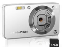 Focusify Digital Camera, 4K Ultra HD 56Mp Autofocus Camera, Digital Point and Shoot Camera with 20X Zoom Anti Shake, Video Camera with 32GB SD Card for Adults, Teens, Beginners(Silver), CDF5S