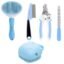 Foodie Puppies 4-in-1 Pet Grooming Kit for Dogs & Cats – Oval Slicker Brush, Flea Comb, Silicone Bath Brush, Nail Clipper & Filer | Self-Cleaning Tools for Hair Removal and Grooming (Color May Vary)
