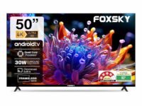Foxsky 127 cm (50 inches)4K UHD QLED Smart TV (WebOS) TV 50FSVS (Black)