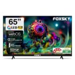 Foxsky 165 cm (65 inch) Frameless Series 4K UHD QLED WebOS FS65GATV (Black)