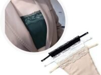 GLAMORAS Cotton Clip On Camisole for Women Mock Lace | Deep Neck Cleavage Cover Up Inner Cami Secret Slip for Women | Free Size - Set of 3