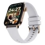 GOBOULT Newly Launched Drift2 Smart Watch 1.83'' HD Display,15 Days Battery Life, 150+Watchfaces, 500 Nits Brightness, AI Voice Assistant, SpO2 Monitoring (Carbon Black) (Storm Grey)