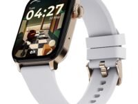 GOBOULT Newly Launched Drift2 Smart Watch 1.83'' HD Display,15 Days Battery Life, 150+Watchfaces, 500 Nits Brightness, AI Voice Assistant, SpO2 Monitoring (Carbon Black) (Storm Grey)