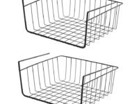 Go Hooked 12-inch Under Shelf Basket (Powder Coated Iron, Black) (Set of 2)