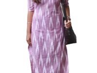 GoSriKi Women's Cotton Ikat Print Kurta Set | Soft Fabric | Stylish Ethnic Suit