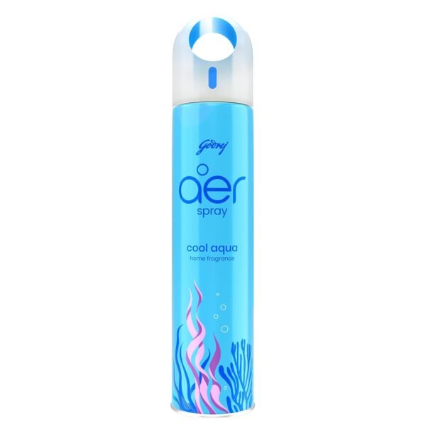 Godrej aer Spray | Room Freshener for Home & Office - Cool Aqua (200 ml) | Long-Lasting Fragrance