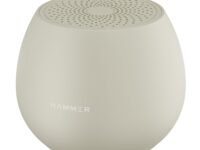 HAMMER Drop 5W Bluetooth Wireless Speaker with Twin Pairing, 1200 mAh Battery, 100H Standby Time, TWS Function, TF Card, USB Slot, Auto-Pairing, in-Built Mic, Type-C Charging, 52mm Driver (Beige)