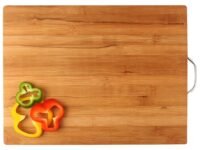HOKIPO ® Bamboo Chopping Board with Handle -Extra Large - 40 x 30 x 1.8 cm (Bamboo Wood, Brown)