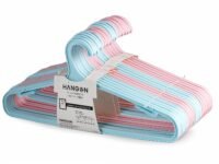 Hangon Hangers for Clothes, Perfect Hangers for Wardrobe Management, Space Saving Hanger for Clothes Hanging Needs,Pack of 36,15 Pink & 15 Blue.