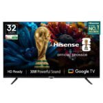 Hisense 80 cm (32 inches) E43N Series HD Ready Smart Google LED TV 32E43N (Black)