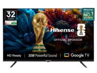 Hisense 80 cm (32 inches) E43N Series HD Ready Smart Google LED TV 32E43N (Black)