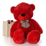 Hug 'n' Feel 4 Feet Red Teddy Bear | Giant Soft Plush Stuffed Animal Toy | Ultra Soft, Cuddly & Huggable Gift for Kids, Girls, Boys | Perfect for Birthday, Anniversary, Valentine’s Day