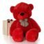 Hug 'n' Feel 4 Feet Red Teddy Bear | Giant Soft Plush Stuffed Animal Toy | Ultra Soft, Cuddly & Huggable Gift for Kids, Girls, Boys | Perfect for Birthday, Anniversary, Valentine’s Day