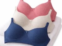 Imsa Moda Women's Cotton Lightly Padded Non-Wired Full Coverage Everyday Bra (Pack of 3) | Comfortable Multicolor Bra