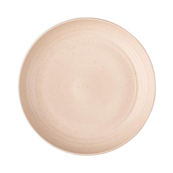 Irida Naturals Wheat Straw Snack Plates Set | 8" Eco-Friendly, Lightweight & Unbreakable | Microwave Safe | Hot & Cold Serving, (Soft Beige) Pack of 1