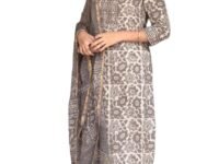 KLOSIA Women's Printed Straight Kurta and Pant with Dupatta Set