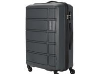 Kamiliant American Tourister Harrier|Trolley Bag Check-in Medium Size (68 cms) for Travel| Hard Case Polypropylene (PP) Suitcase|360° 4-Wheel Spinner Luggage Trolley|Combination Lock|Iron Grey