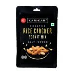 Kari Kari Salt Pepper Rice Cracker & Peanut Mix | Crunchy Japanese Snacks | Roasted, Non-Fried Healthy Snacks | 100% Vegetarian | Party Snacks (20g x Pack of 1)
