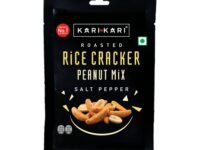 Kari Kari Salt Pepper Rice Cracker & Peanut Mix | Crunchy Japanese Snacks | Roasted, Non-Fried Healthy Snacks | 100% Vegetarian | Party Snacks (20g x Pack of 1)