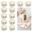 Kesoto Set of 12 Pearl Napkin Rings, Gold Napkin Ring Holders for Formal or Casual Dinning Table Decor