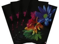 Kuber Industries Flower Printed PVC Waterproof, Oil Proof, Easy to Clean Placemats Table Mats for Dining(Set of 4, Multicolour, Polyvinyl Chloride)|Stylish and Functional Dining Table Accessories