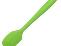 Kuber Industries Silicone Spatula|Baking Spoon for Non Stick Cookware|Heat Resistant Cake Spatula,8 Inch (Green)