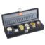 LEDO 6-Slot Watch Storage Box Organizer, Premium Black Leather Case with Gray Velvet Interior, Transparent Display Lid, Metal Clasp