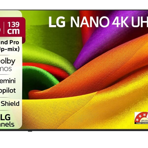 LG 139 cms (55 inches) NU87 AI Series 4K Ultra HD Smart webOS VA LED TV 55NU870BPLA