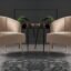 LSGF Modern Gold Leg Accent Chair (Set of 2 Chairs, Light Pink)
