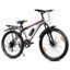 Leader Beast 24T IBC Premium 7 Speed Cycle for Kids with inbuilt Carrier | Gear Bicycle with Front Suspension & Dual Disc Brakes | Ideal for 10+ Years - Matt Black